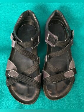 Women’s Wolky Black Strappy Comfort Sandals Sz 40